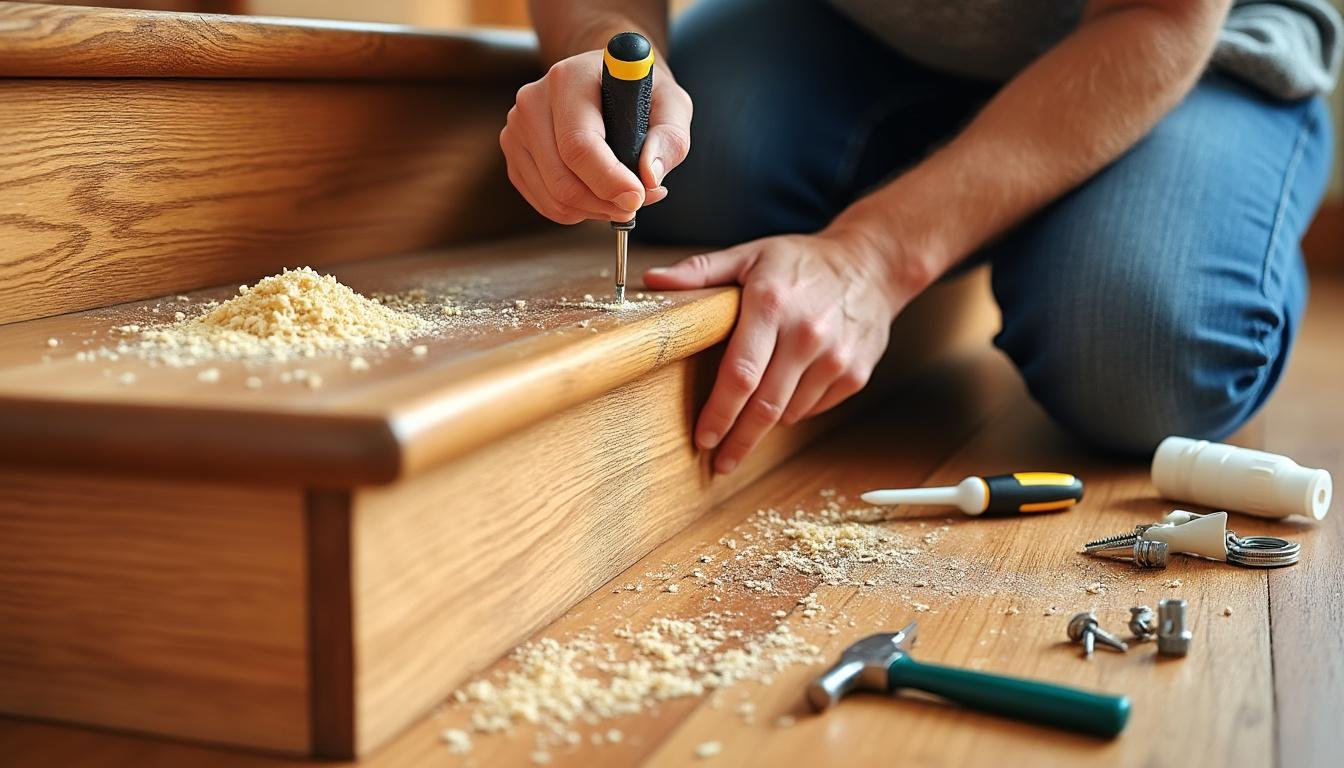 Comment localiser et éliminer durablement les grincements d&rsquo;un escalier en bois ?