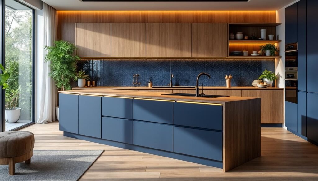 découvrez nos conseils pour réussir une cuisine bois et bleu chaleureuse et élégante, alliant esthétique naturelle et confort optimal.