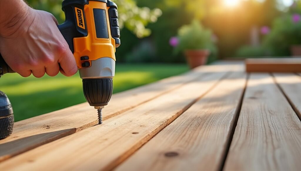 découvrez une méthode simple et efficace pour visser une lame de terrasse en bois, étape par étape, afin d'assurer une fixation solide et durable.