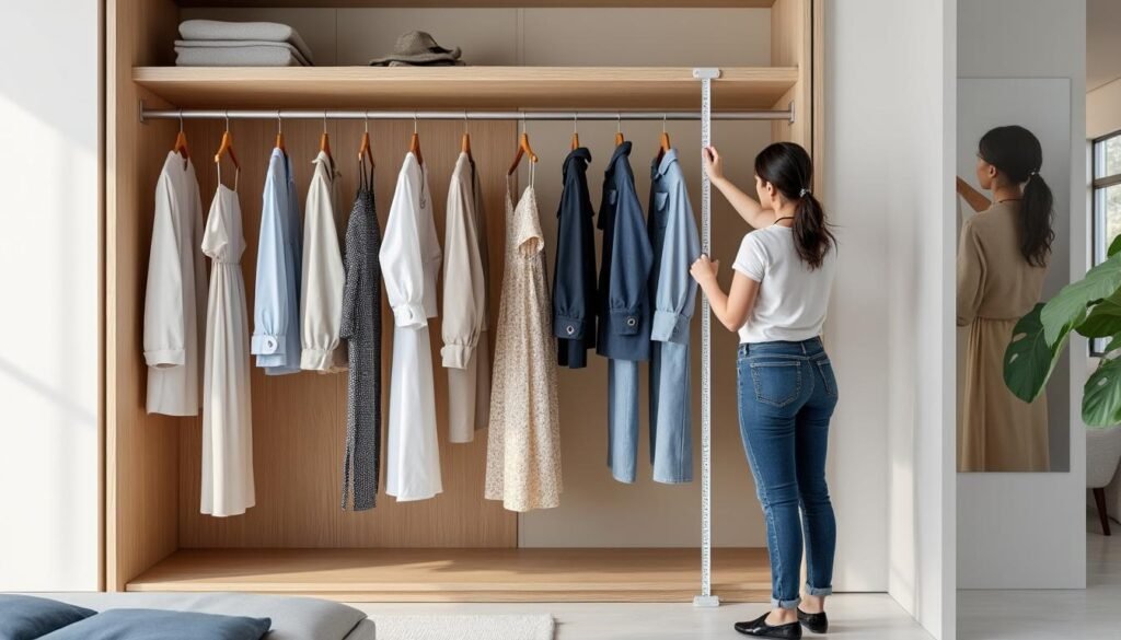découvrez la hauteur idéale pour votre penderie afin de suspendre vos vêtements sans les froisser. astuces et conseils pour organiser efficacement votre rangement.